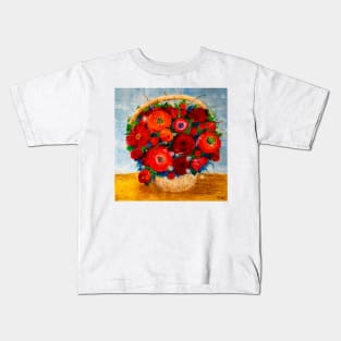 Flowers in a basket Kids T-Shirt